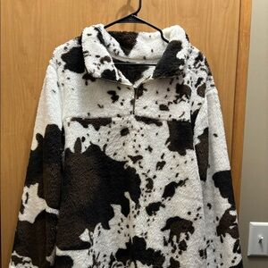 Cow print shacket